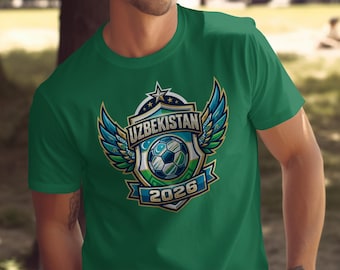 Uzbekistan World Cup 2026 T-Shirt | Father's Day Football Fan Gift for Him | Patriotic Soccer Team Apparel Tee