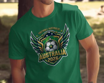 World Cup 2026 Father's Day T-shirt, Australia Football Fan Gear, Soccer Dad Gift, Patriotic Aussie Tee, Commemorative 2026 Tournament Shirt