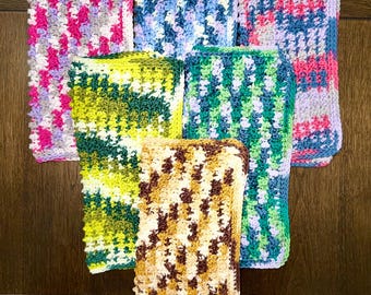 Large, Crocheted Textured Dishcloth