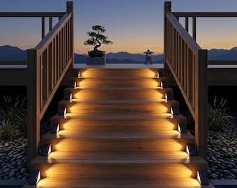 Solar Stufenlichter, wasserdichte Deckslichter, warmweiße RGB-Gartenwegbeleuchtung