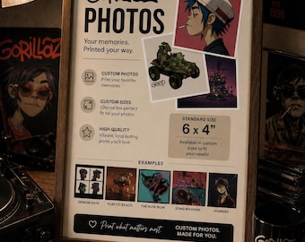 Unofficial Gorillaz Inspired Wall Art Set - 6x4 Prints