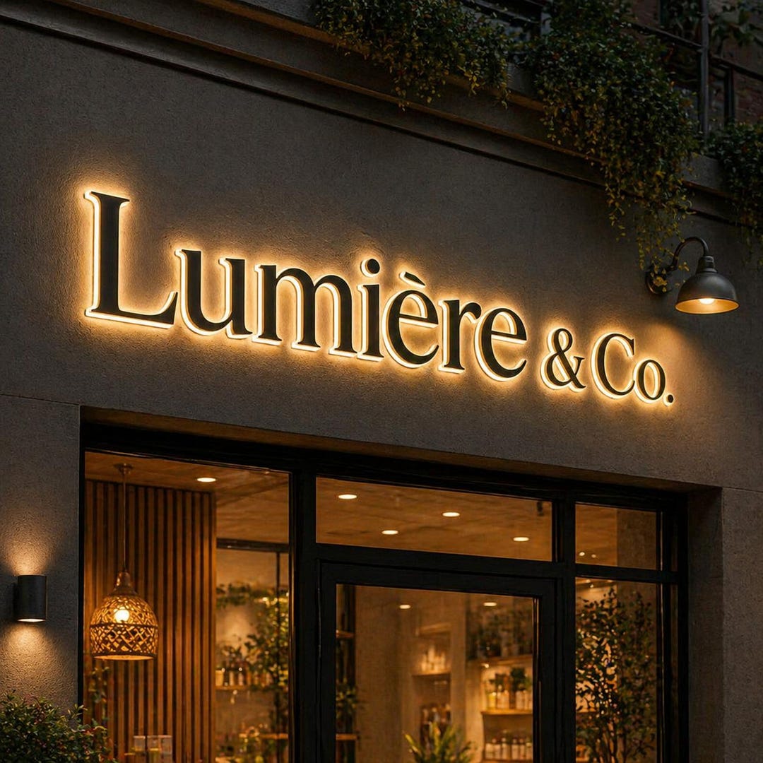 Custom Backlit Channel Letter Sign, 3D Logo Sign, Outdoor Business Wall ...