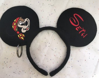 Pirate Inspired Personalized Mouse Ears Headband