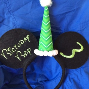 Birthday Boy Inspired Personalized Mouse Ears Headband image 3