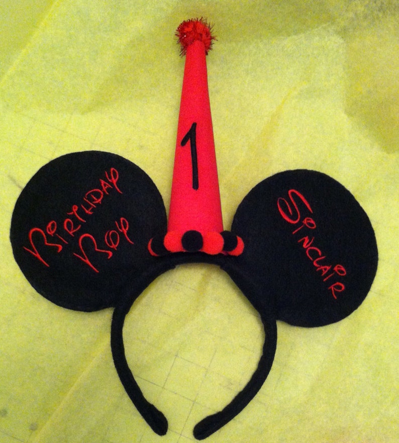 Birthday Boy Inspired Personalized Mouse Ears Headband image 4