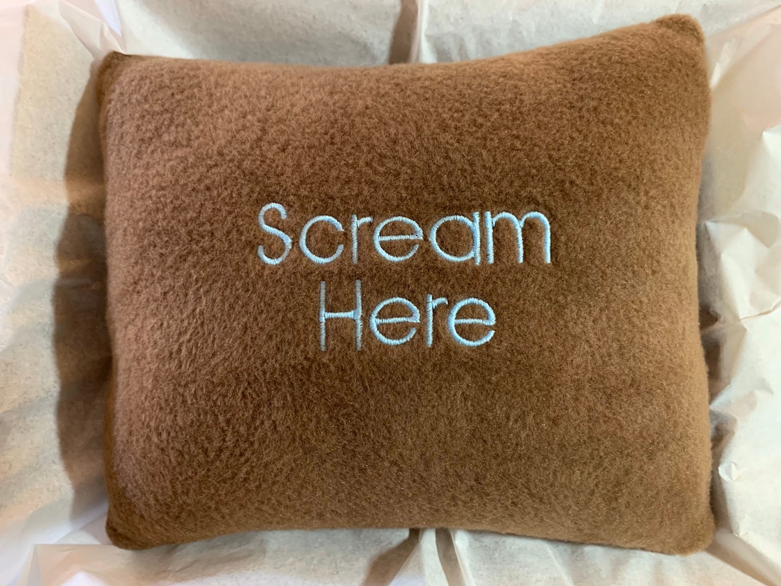 Scream Here Stress Relief Pillows Etsy