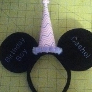 Birthday Boy Inspired Personalized Mouse Ears Headband image 5