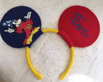 Sorcerer's Apprentice Inspired Personalized Mouse Ears Headband