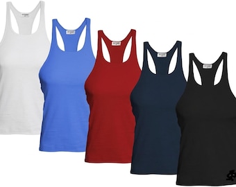 Mens Gym Stringer Muscle Vest Tank Top Sports Top Bodybuilding Racerback