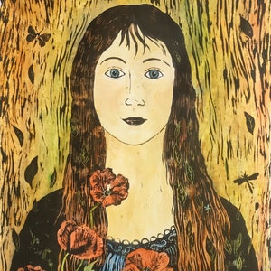 Child of the Earth, limited edition woodcut
