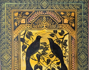 Large woodcut, limited edition 'Morning Song'