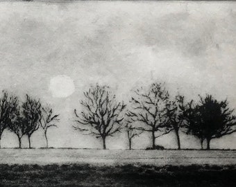 Solar etching limited edition, Treelines