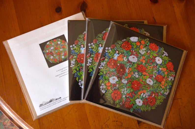 Greeting Card 'summer Flowers' Blank Inside - Etsy