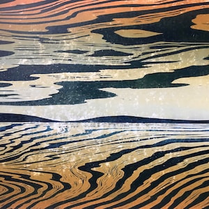 Woodcut 60 x 45cm Seascape