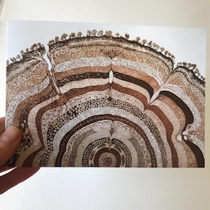 Wenskaart van ets 'The Rhythm of Time'