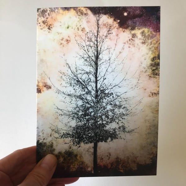 Greeting card from etching 'Space to Grow'