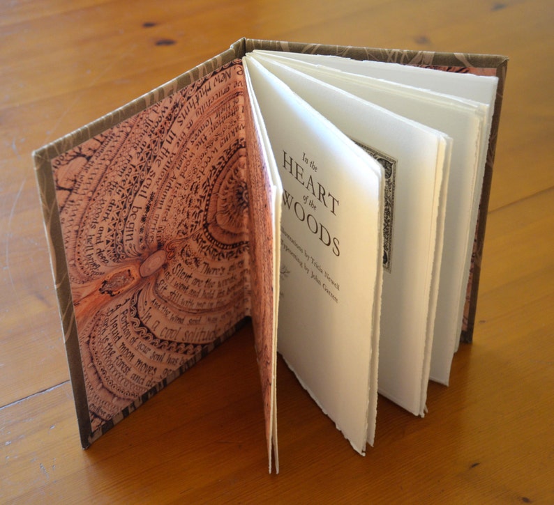 Libro d'artista, libro in edizione limitata realizzato a mano con incisioni e stampa tipografica immagine 5