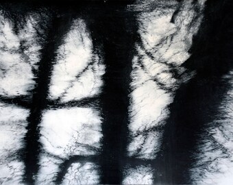 Etching, 'Mill River Ripples 2' limited edition intaglio print