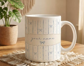 Personalized Mug, Custom Name Mug, Auntie Gift, Mom Mug, Mama Mug, Sister Mug, Coquette Mug, Mother Gift, 11oz 15oz