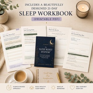 The Sleep Reset Workbook – 21-Day Circadian Rhythm Program, Sleep Journal PDF