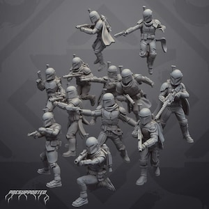 Mandalorian Warriors - Star Wars Legion - Mandalorian Enclave Nomads-enhetsexpansion