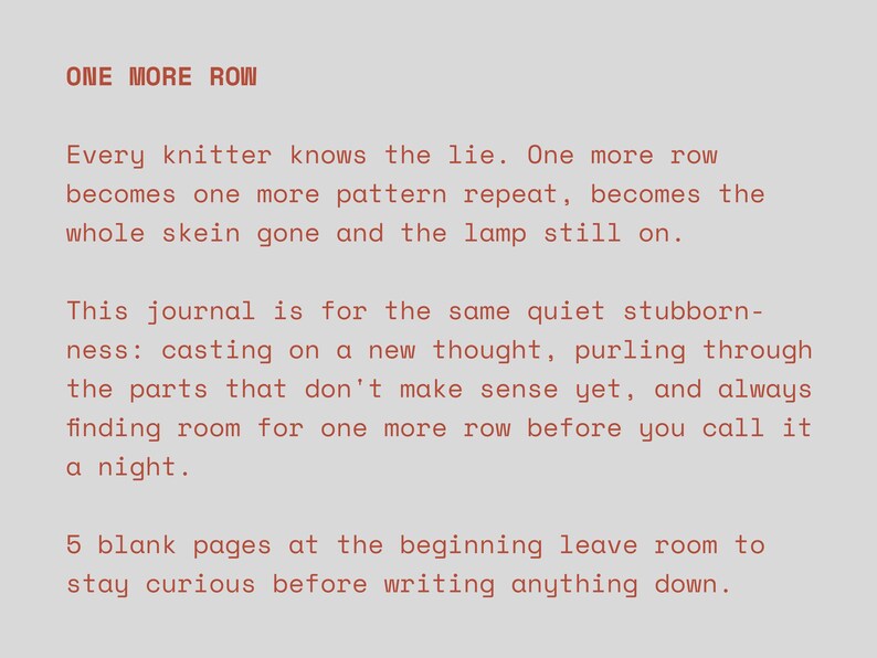 One Line Ruled Page Yarn & Needles Softcover Journal | Knitting Lover Gift | Crochet Diary ...