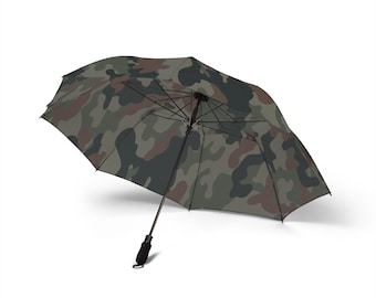 Green Camo Pattern Umbrella | Foldable Automatic Rain Umbrella