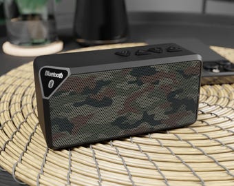 Camo Pattern Custom Jabba Bluetooth Speaker | Portable Wireless Speaker, Army Green Camouflage