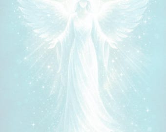 Praise Angel Notepad | Faith Stationery Gift | Hands Raised Design | Watercolor | 5.75x8.75 | FaithLight Studio