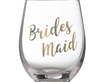 Verre à vin doré sans pied « Demoiselle d'honneur »