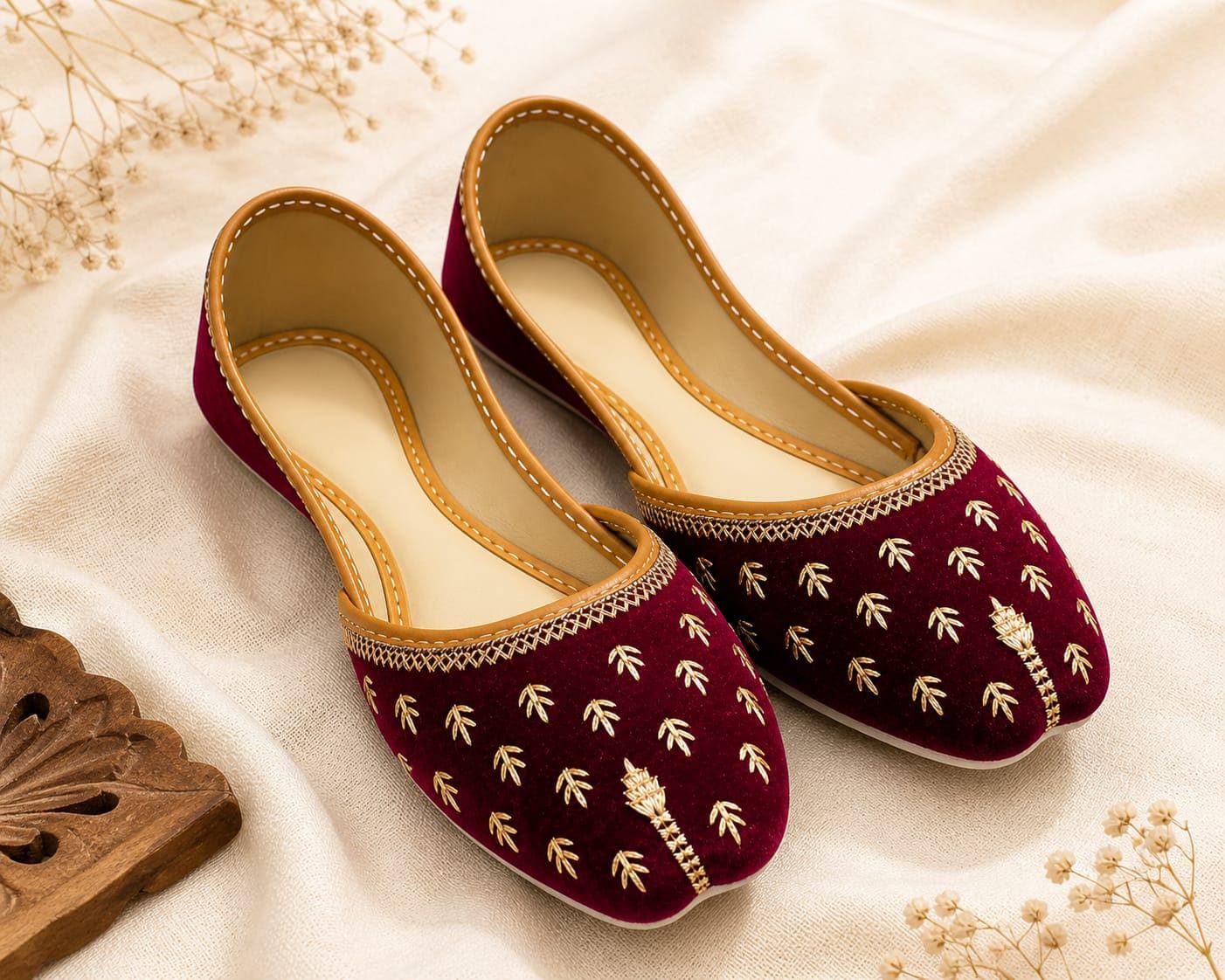 Embroidered Velvet Shoes Women - Etsy
