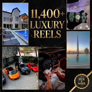 11400+ Luxury Lifestyle Reels Bundle PLR MRR | Wealth Mindset Videos | Faceless Instagram TikTok