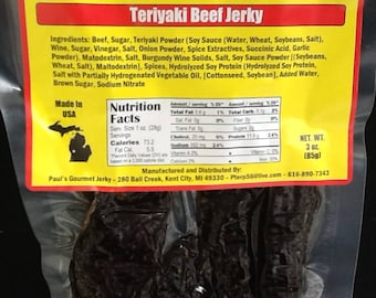 Teriyaki Gourmet Jerky 3oz pkg