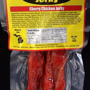 Cherry Chicken Gourmet Jerky 3oz pkg
