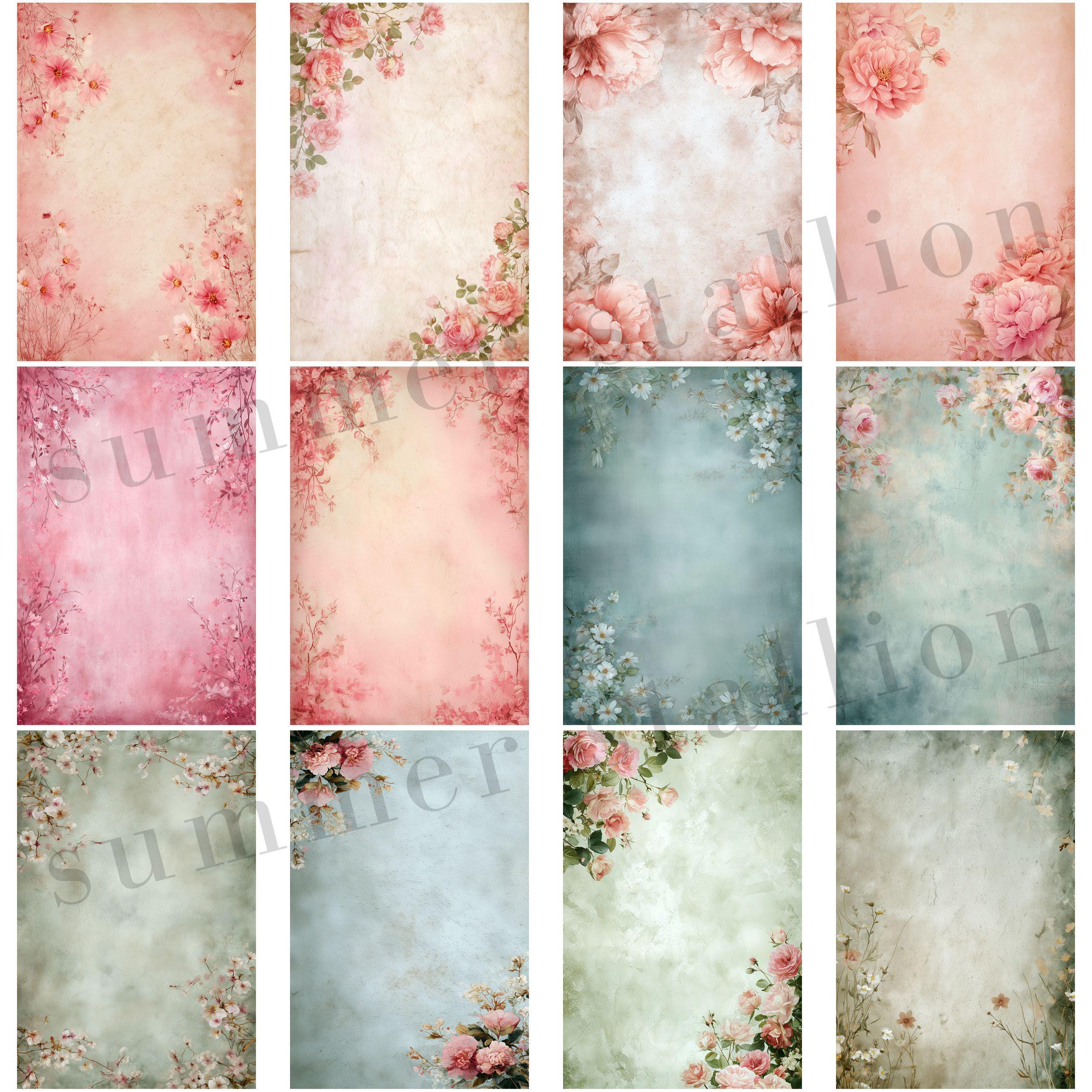 Vintage Digital Paper Pack, Junk Journal Paper, Printable Scrapbook ...