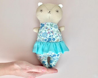 Handmade Ballerina Bear Doll, Maevis - with or without rattle