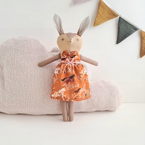 Handmade bunny soft toy - gifts for kids - rag doll