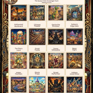 Paquete de búsqueda del tesoro imprimible de Hollywood Studios para niños/adolescentes. Disney World, descarga digital.