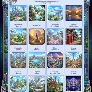 Epcot Bundle Scavenger Hunt Printable for Kids/Teens. Disney World. *Digital Download