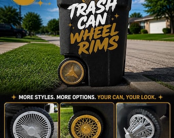 Trash Can Wheel Rims | Decorative Garbage Can Covers | Father's Day Gift