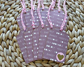 Simple joy:Set of 10 all purpose gift tags,hanging tags with twine,printed cardstock