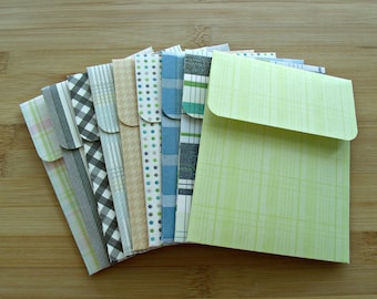 Festive envelopes,hot cocoa//apple cider packet envelopes,set of 9,treat holder envelopes