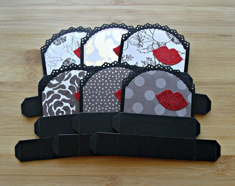 Lipstick boxes set of 6,all purpose variety cardstock gift boxes,die-cut standing boxes,gift for women