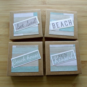 Seaside:Set of 8 all purpose nautical note cards,3x3 mini boxed cards with envelopes,4 options for you to choose