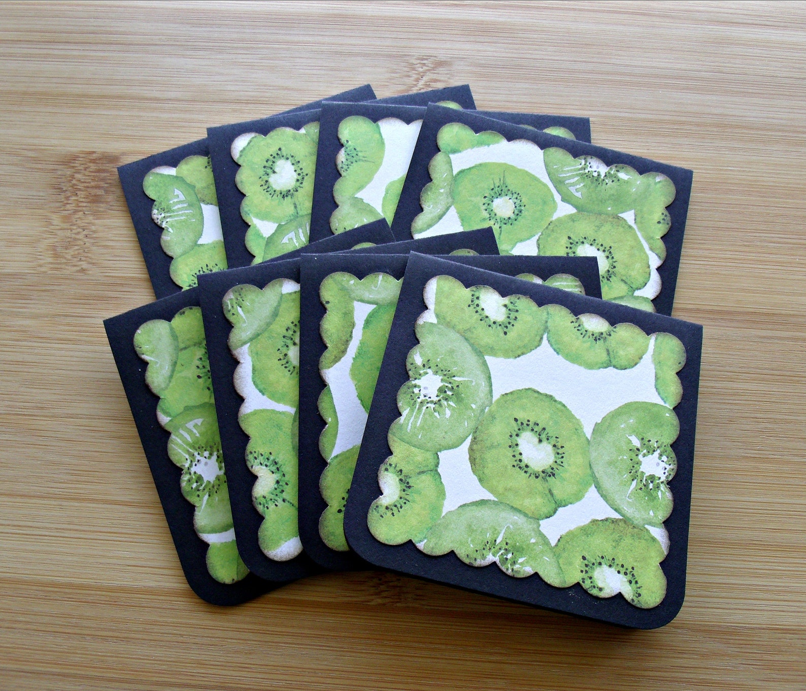 Set of 8 All Purpose Summer Themed Note Cards,3x3 Mini Boxed Cards With ...