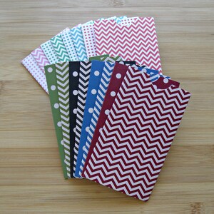 Chevron&polka dots:Variety paper pockets,set of 8,for treats,favors,gift or business cards,no flap,2 options to choose from