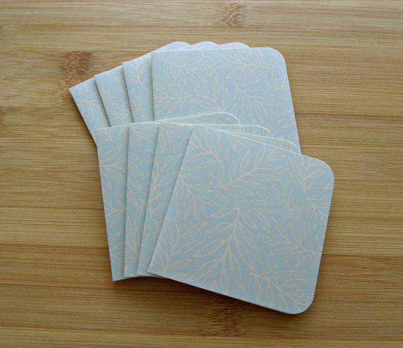 Linen Closet:set of 8 Printed Cardstock Note Cards,3x3 Mini Boxed Cards ...