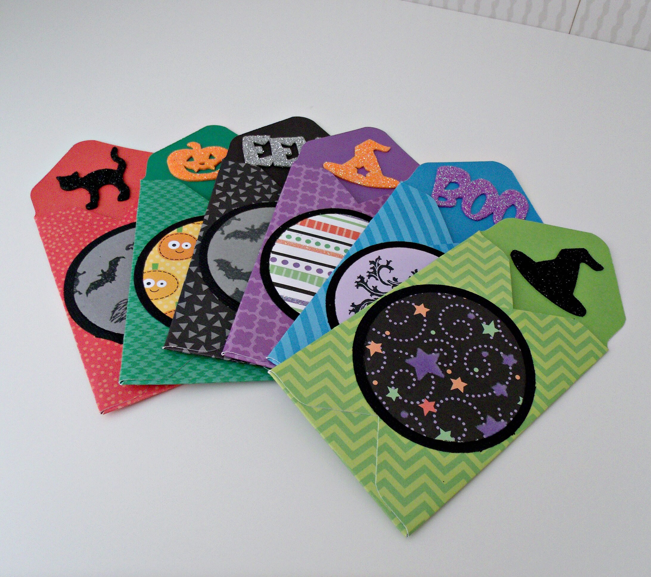 Set of 6 Halloween Small Treat//gift Card Holdersvariety - Etsy