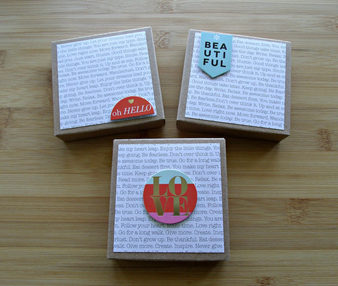 Set of 8 All Purpose Note Cards,3x3 Mini Boxed Cards With Envelopes,3 ...
