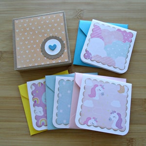 Dreamland:Set of 8 mini note cards,3x3 boxed cards with envelopes,4 options for you to choose